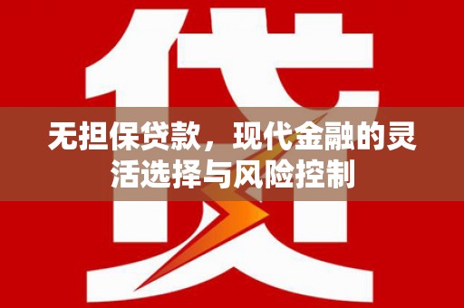 藤县无担保贷款，现代金融的灵活选择与风险控制