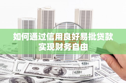 藤县如何通过信用良好易批贷款实现财务自由