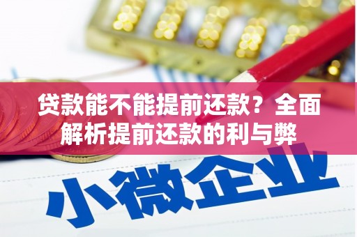藤县贷款能不能提前还款？全面解析提前还款的利与弊