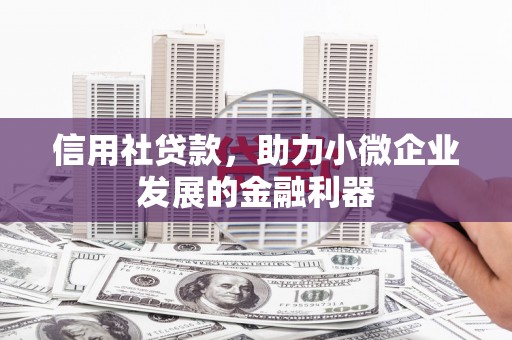 藤县信用社贷款，助力小微企业发展的金融利器