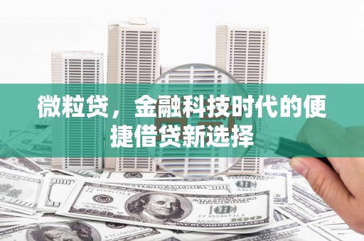 藤县微粒贷，金融科技时代的便捷借贷新选择